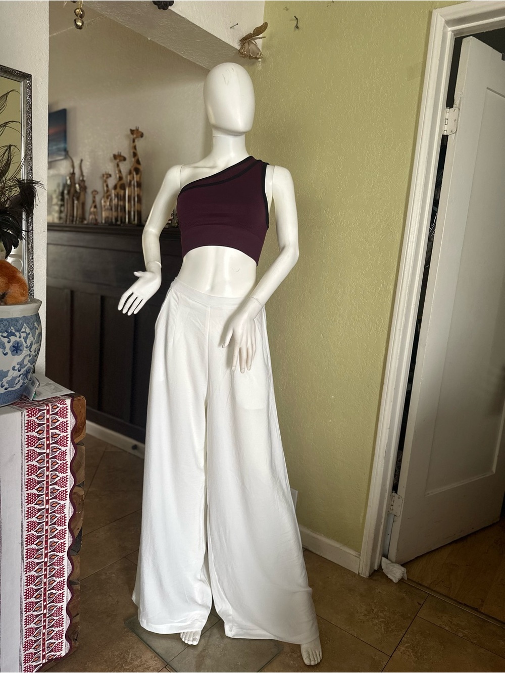 Ripley rader WTG High-Rise Wide-Leg White Palazzo Pants for Women